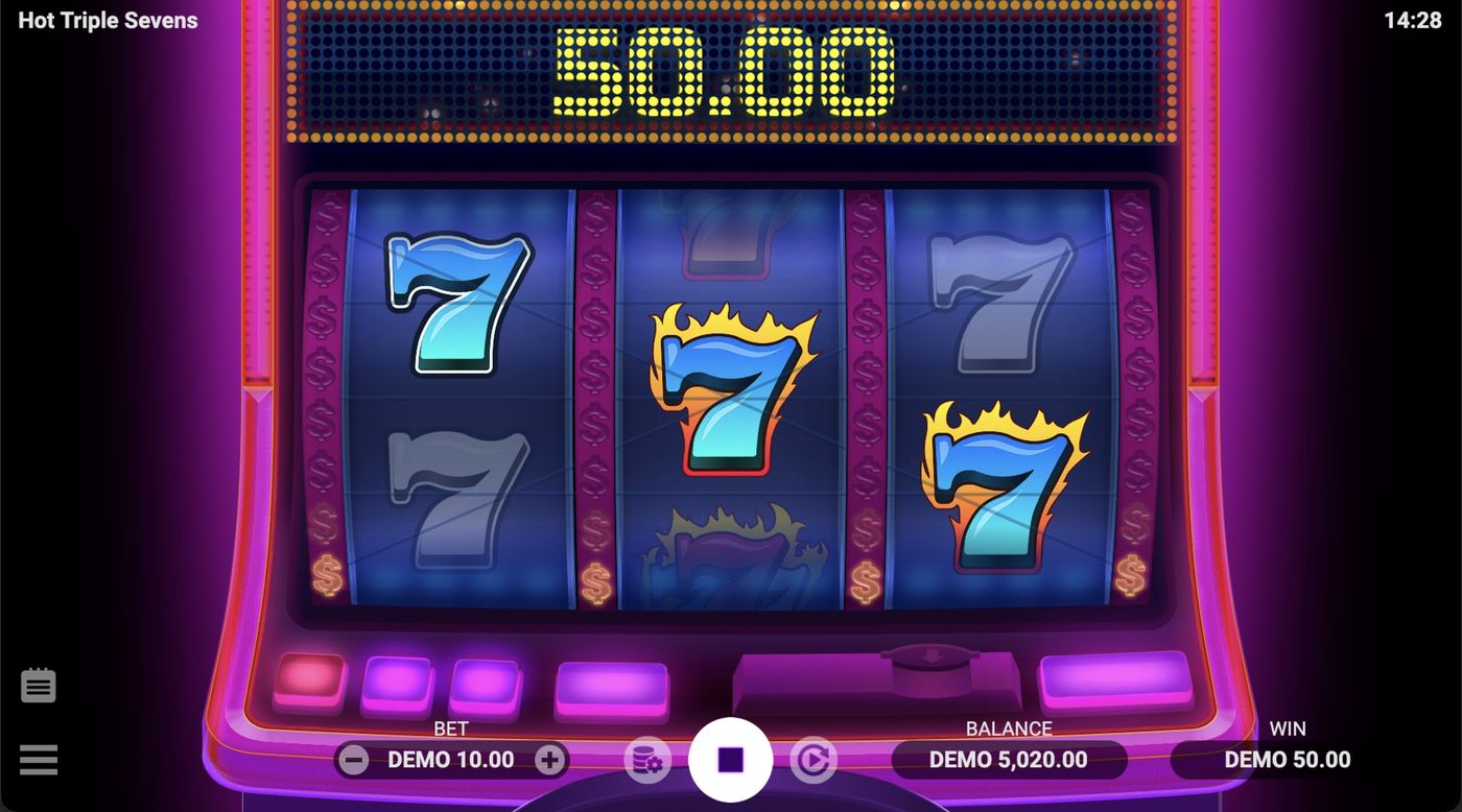 Hot Triple Sevens: image of winning