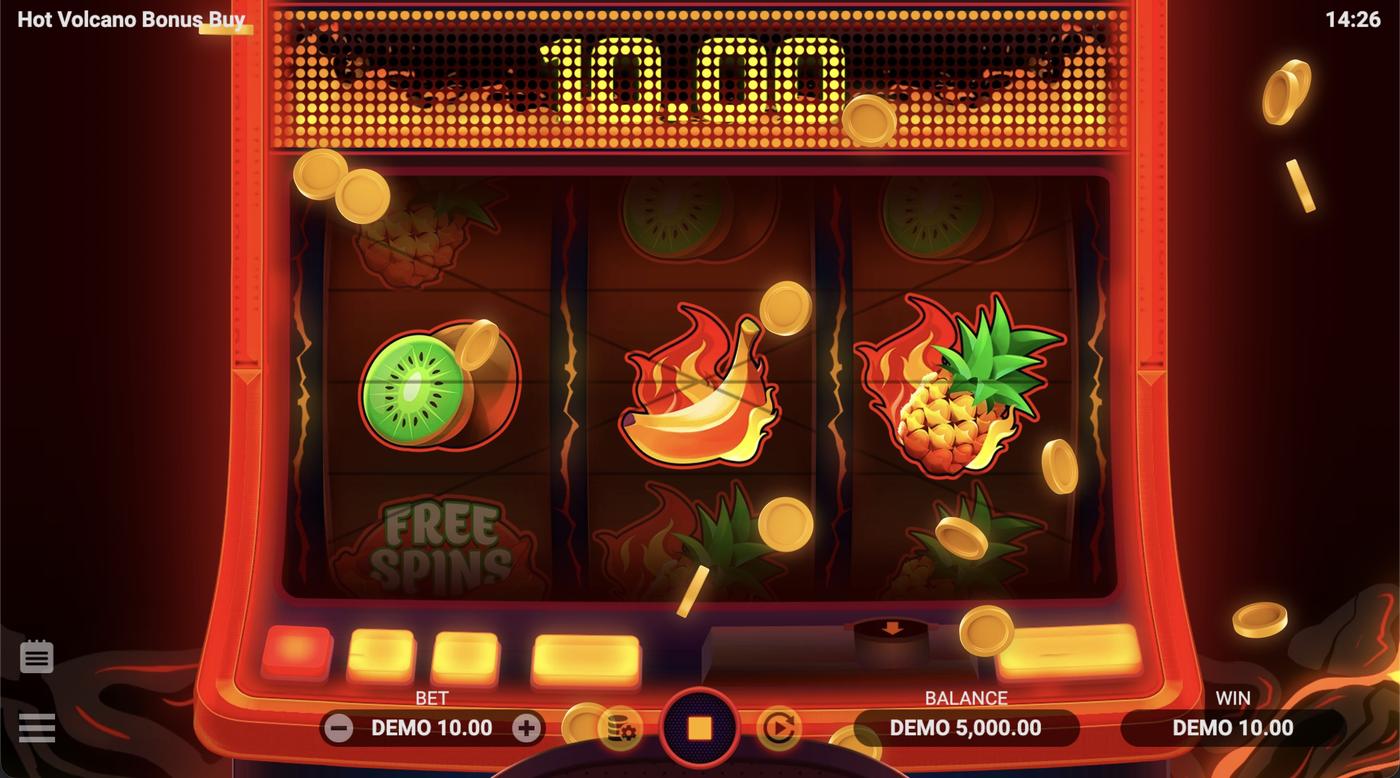 Hot Volcano Bonus Buy: image of winning