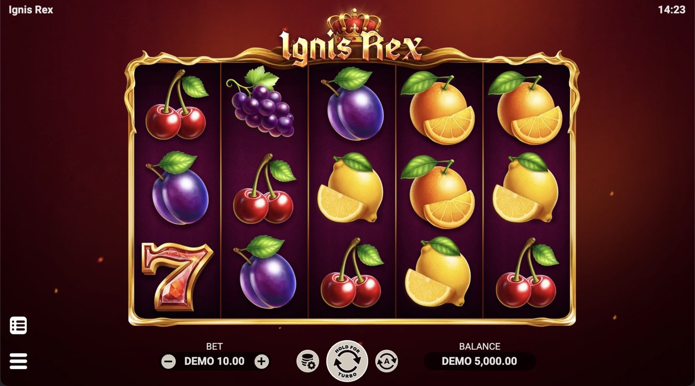 Ignis Rex: image of main menu