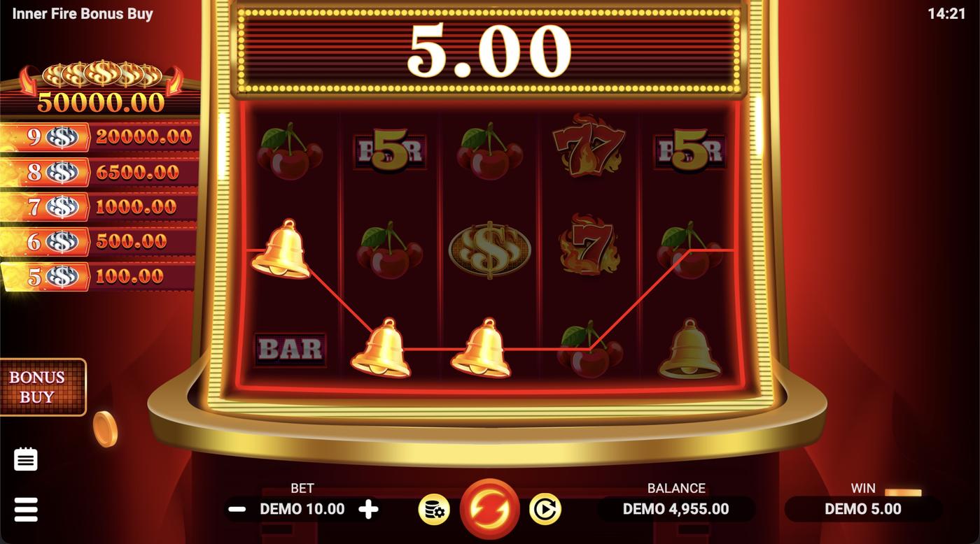 Inner Fire Bonus Buy: image of winning