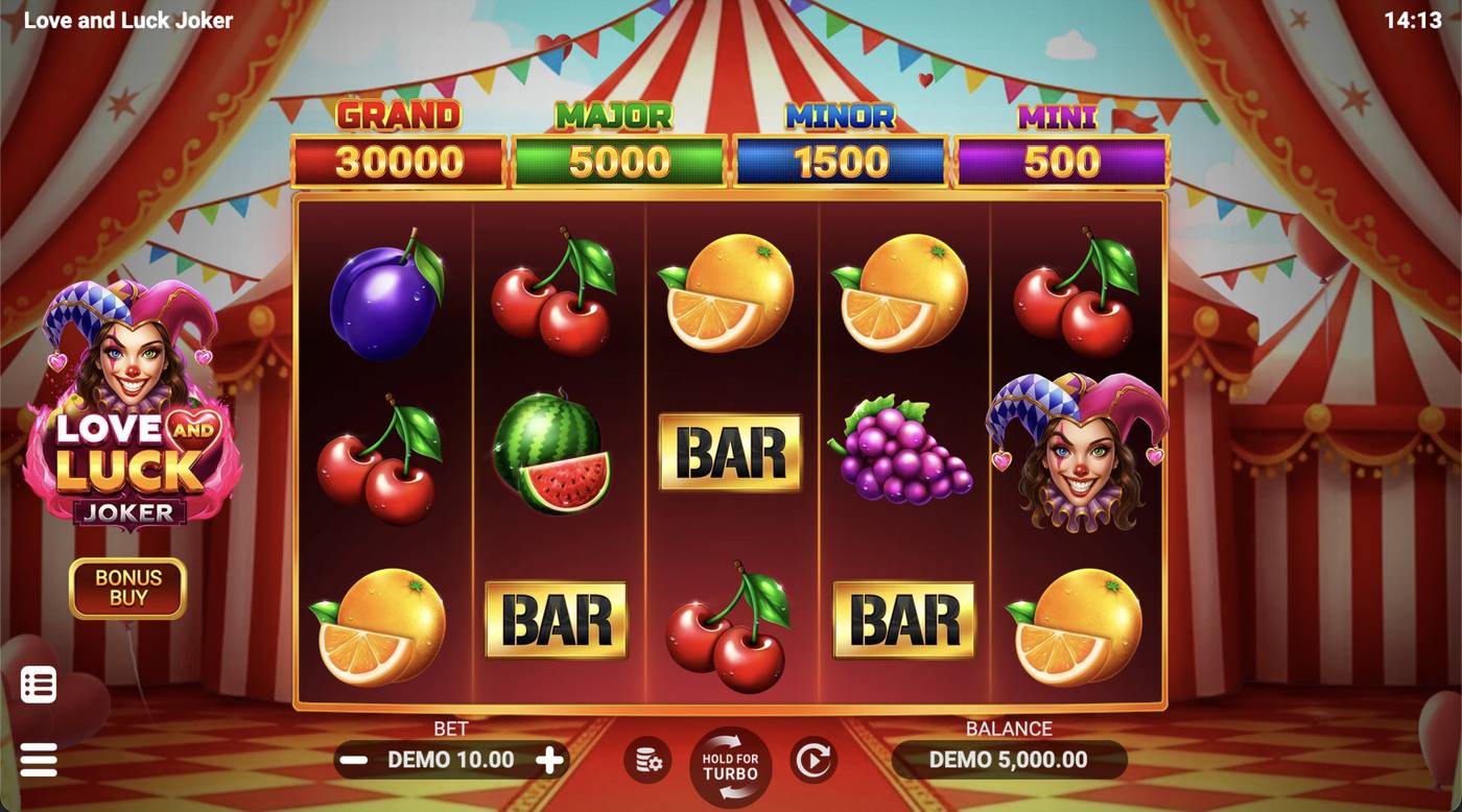 Love and Luck Joker: image of main menu