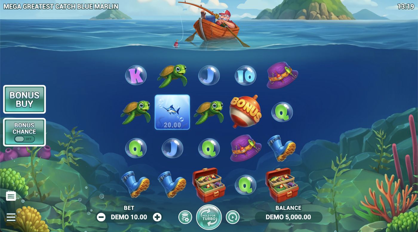Mega Greatest Catch Blue Marlin: image of main menu
