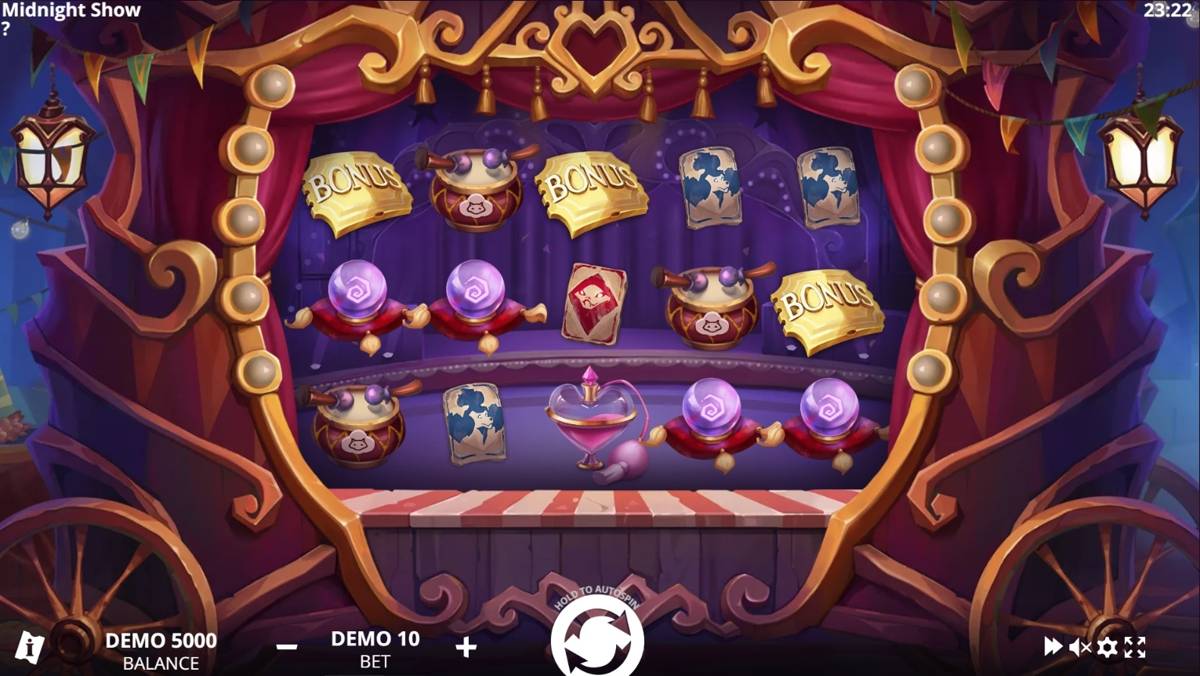 Midnight Show: image of main menu