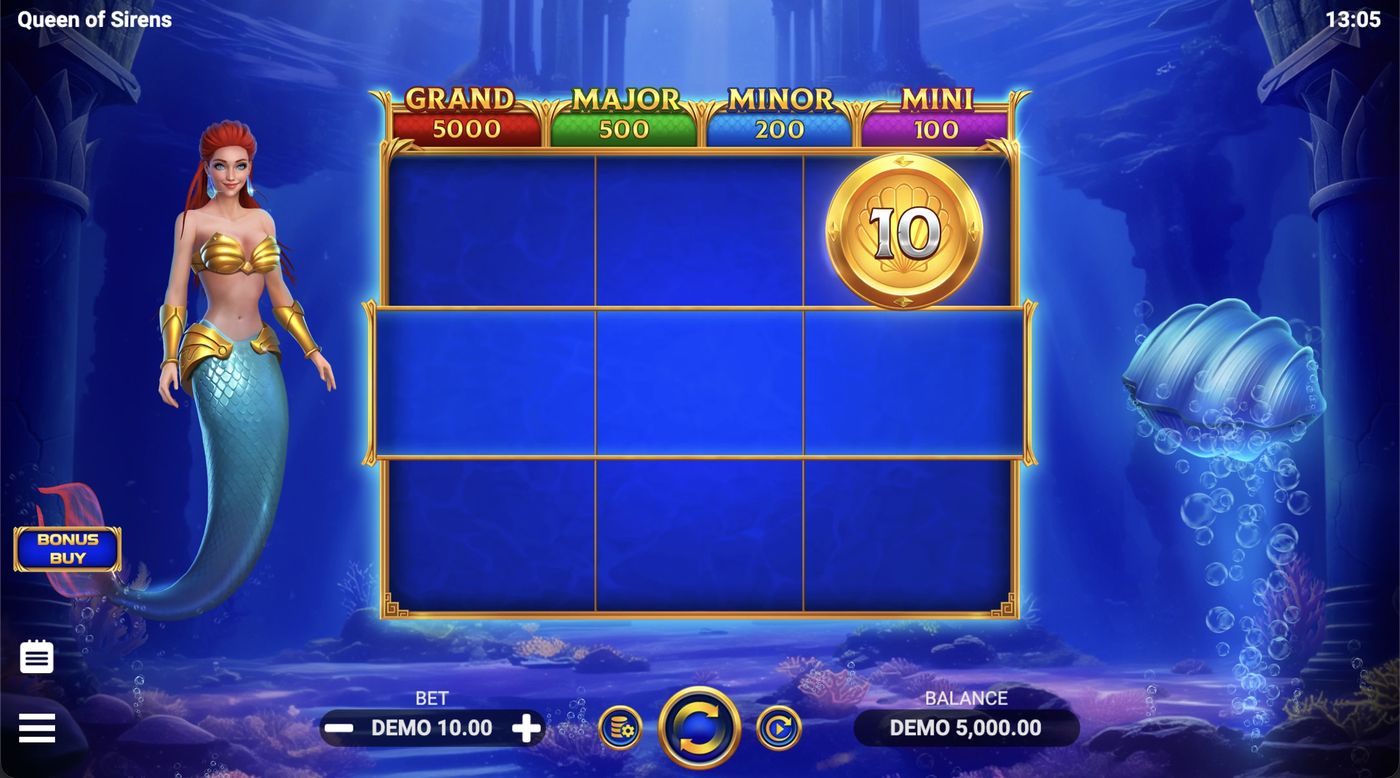 Queen of Sirens: image of main menu