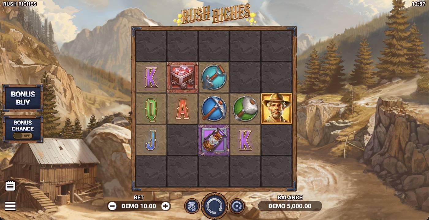 Rush Riches: image of main menu
