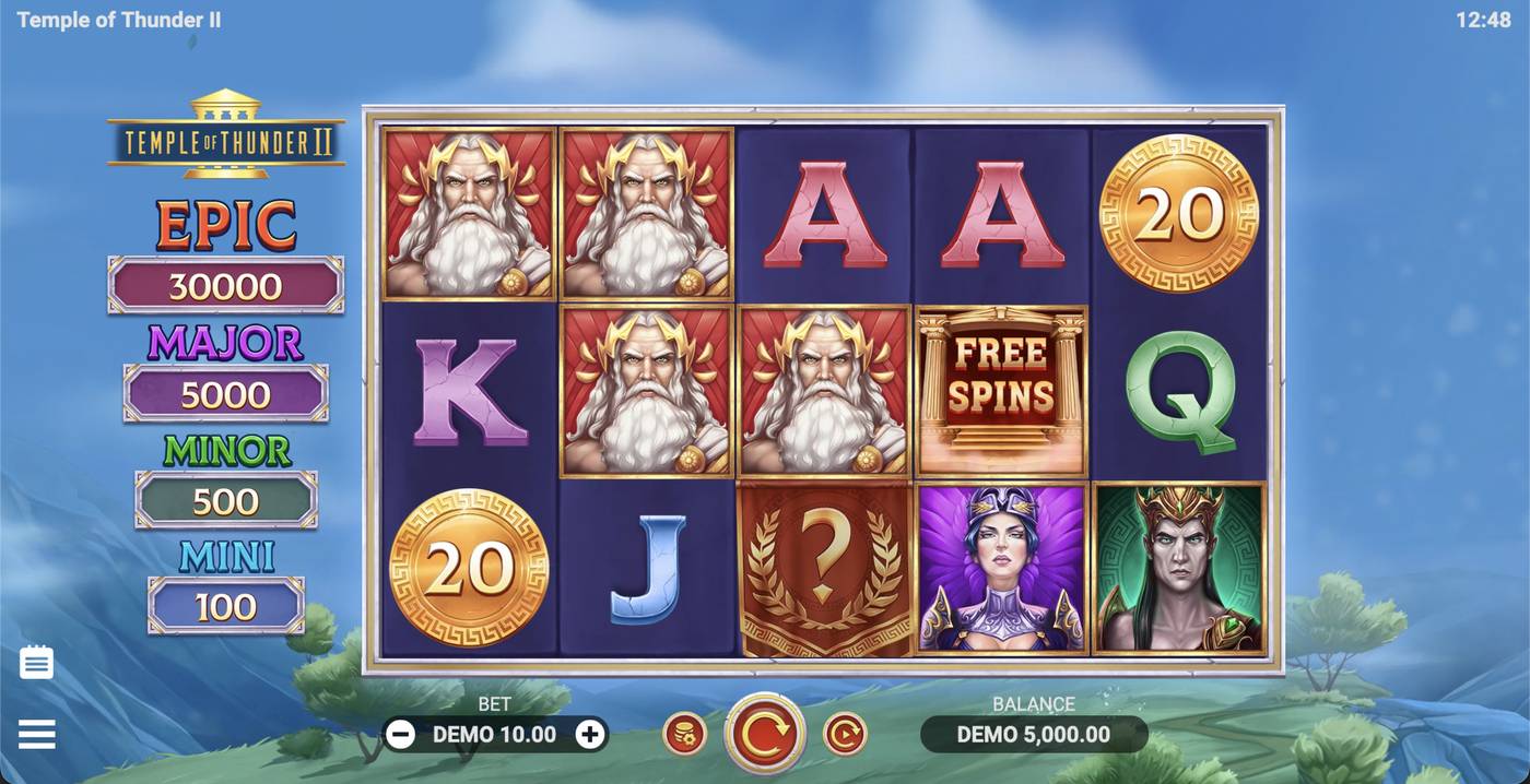 Temple of Thunder II: image of main menu