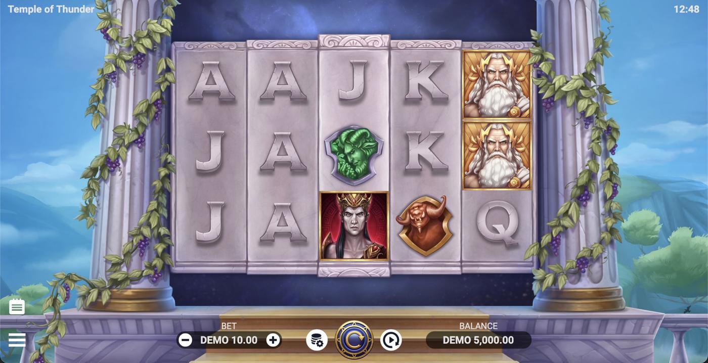 Temple of Thunder: image of main menu