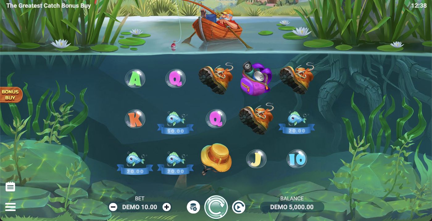 The Greatest Catch Bonus Buy: image of main menu