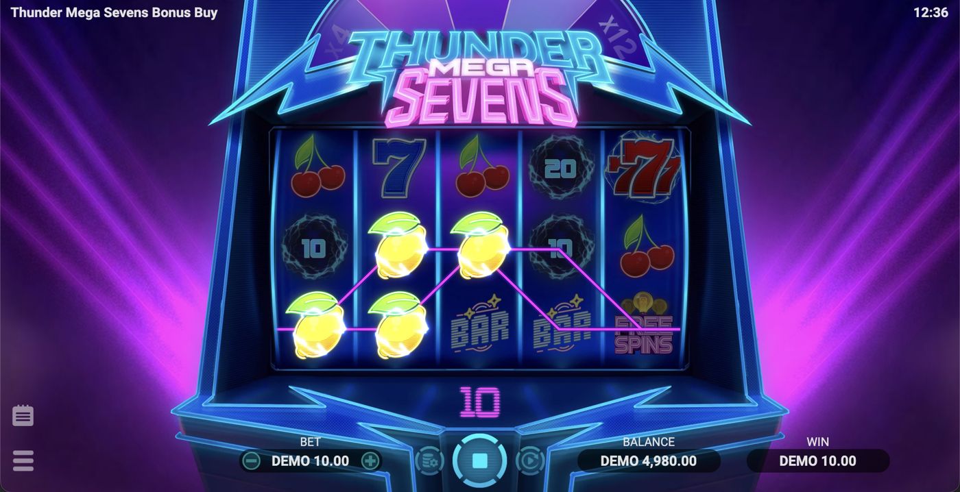 Thunder Mega Sevens Bonus Buy: image of winning