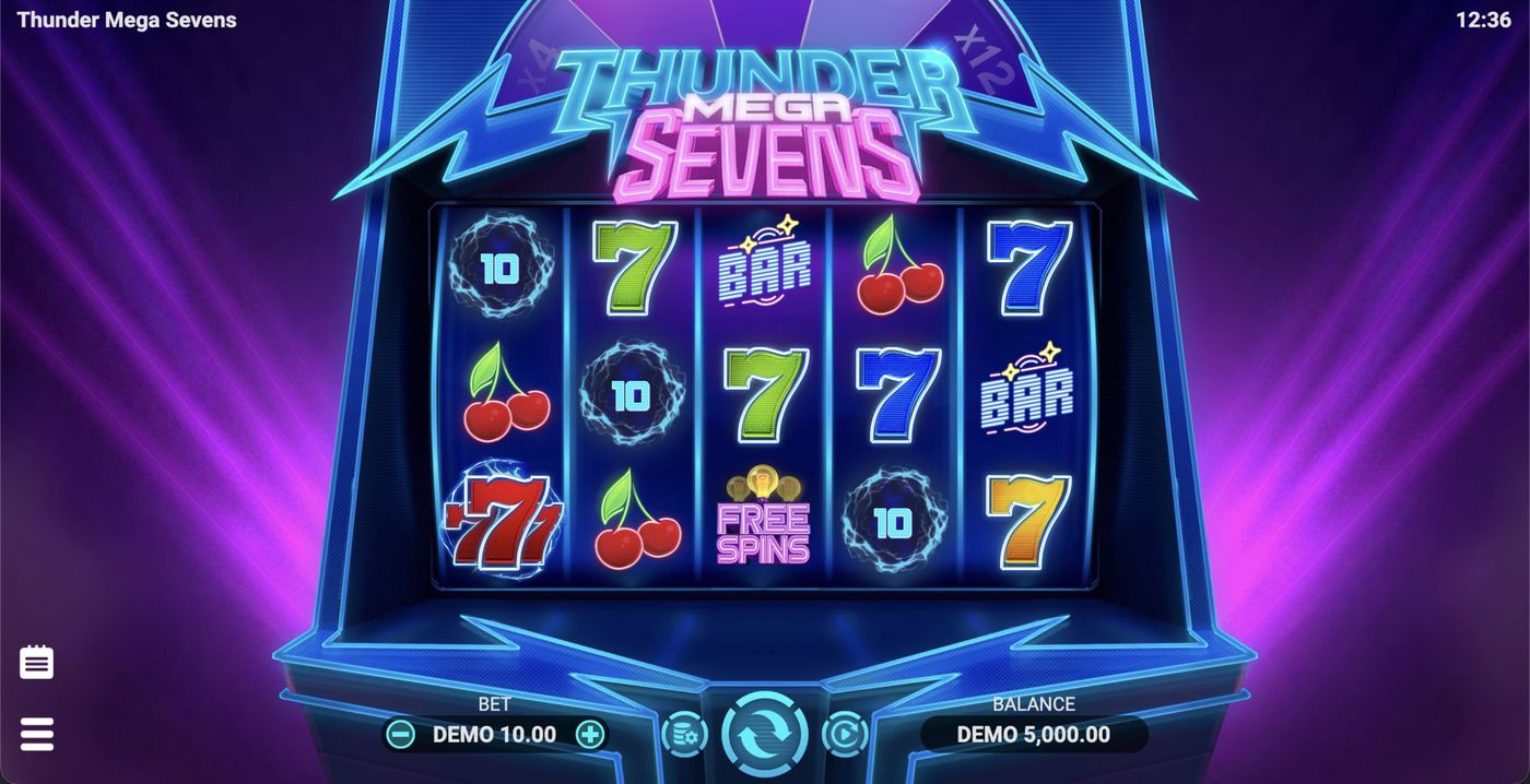Thunder Mega Sevens: image of main menu