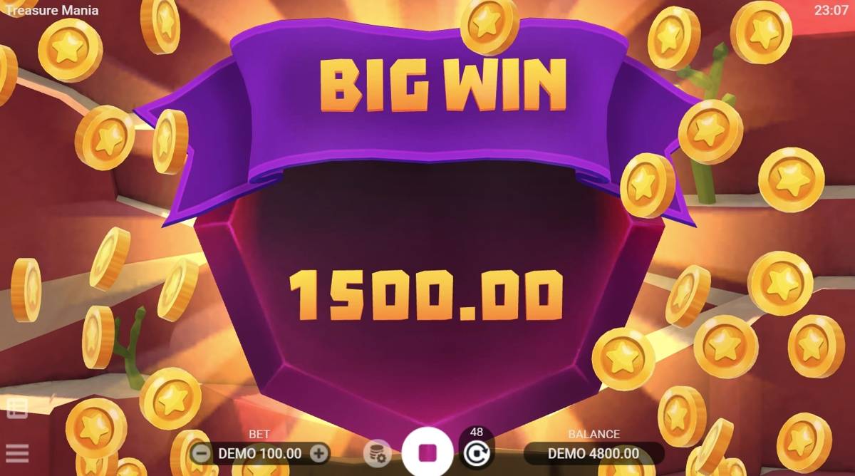 Treasure Mania: image of winning