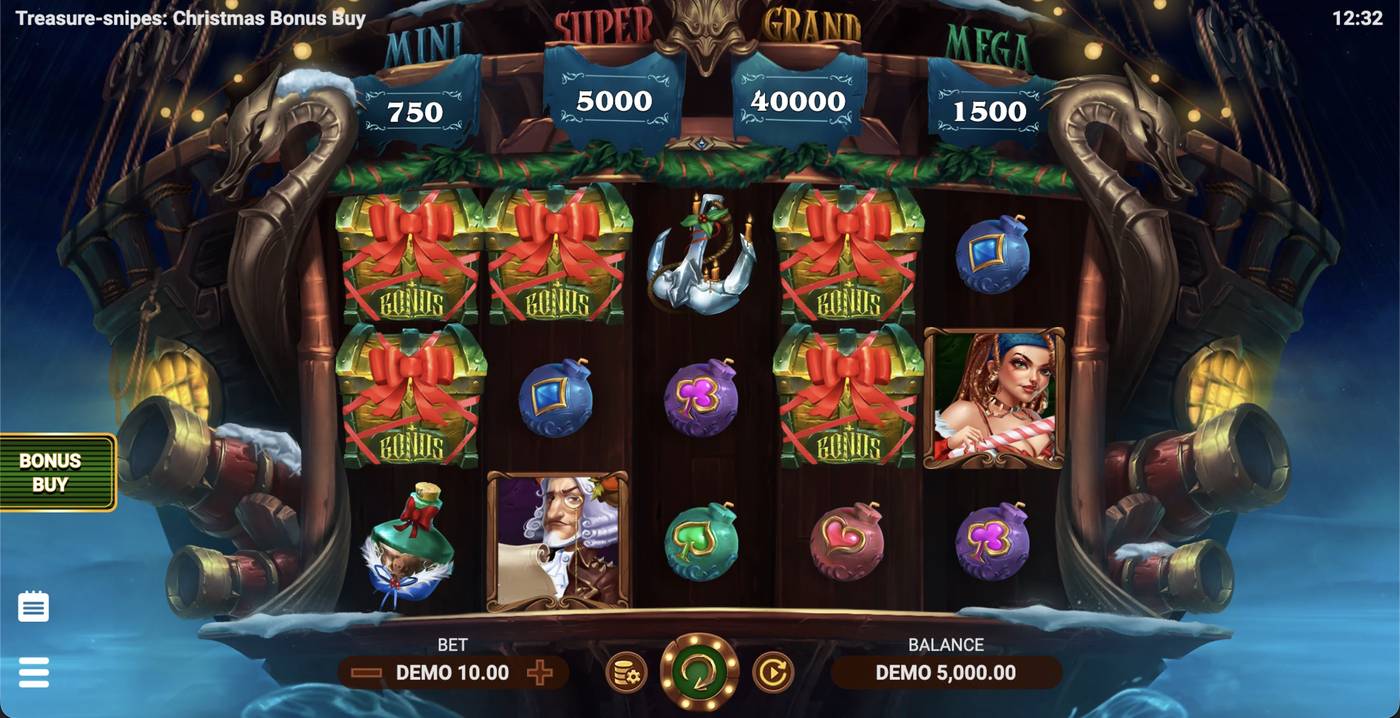 Treasure Snipes: Christmas Bonus Buy: image of main menu