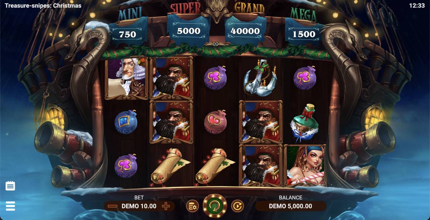 Treasure Snipes: Christmas: image of main menu