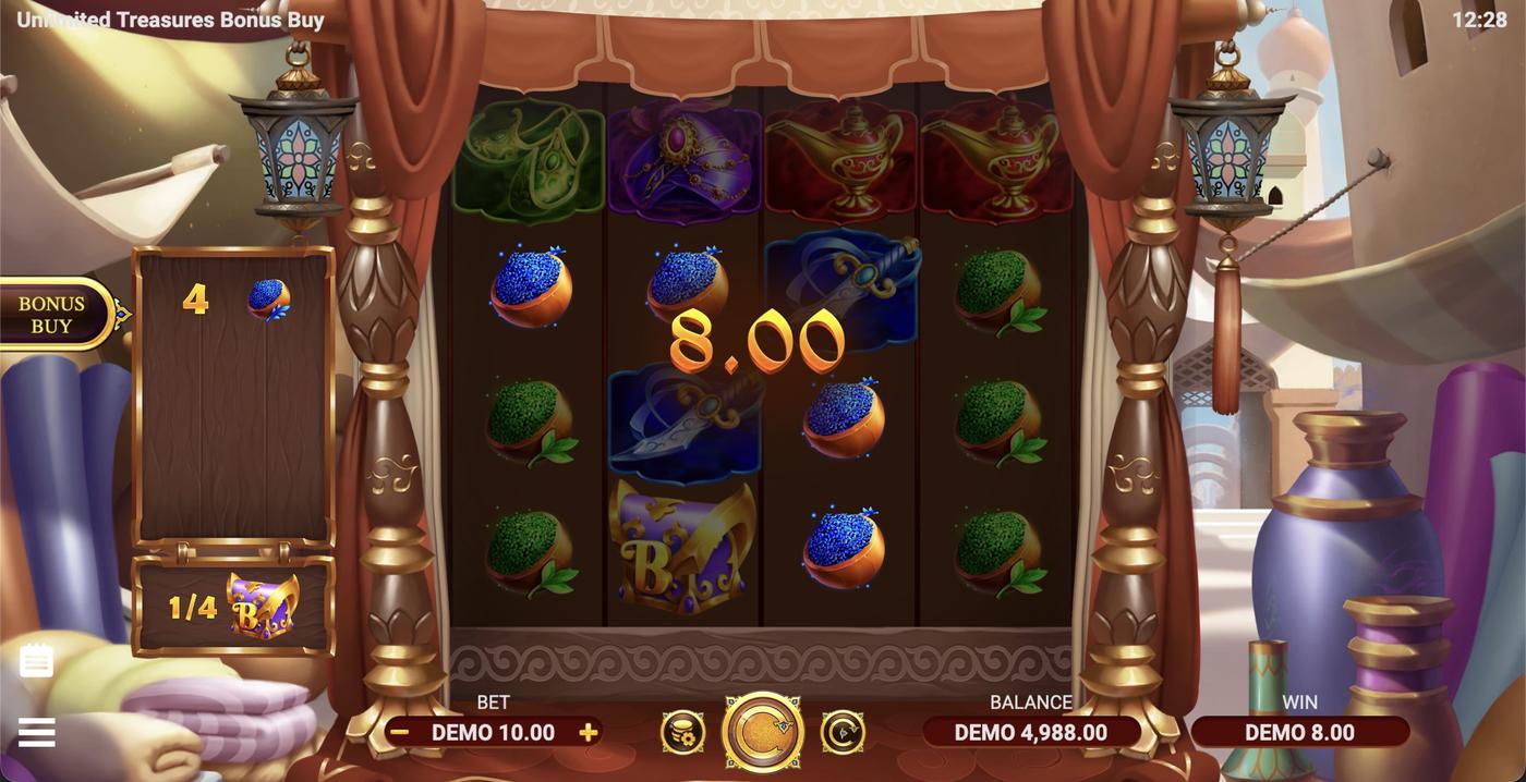 Unlimited Treasures Bonus Buy: image of winning