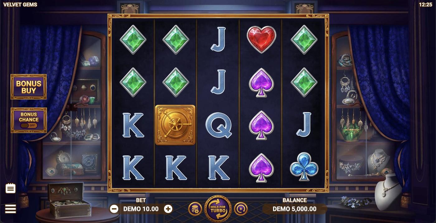 Velvet Gems: image of main menu
