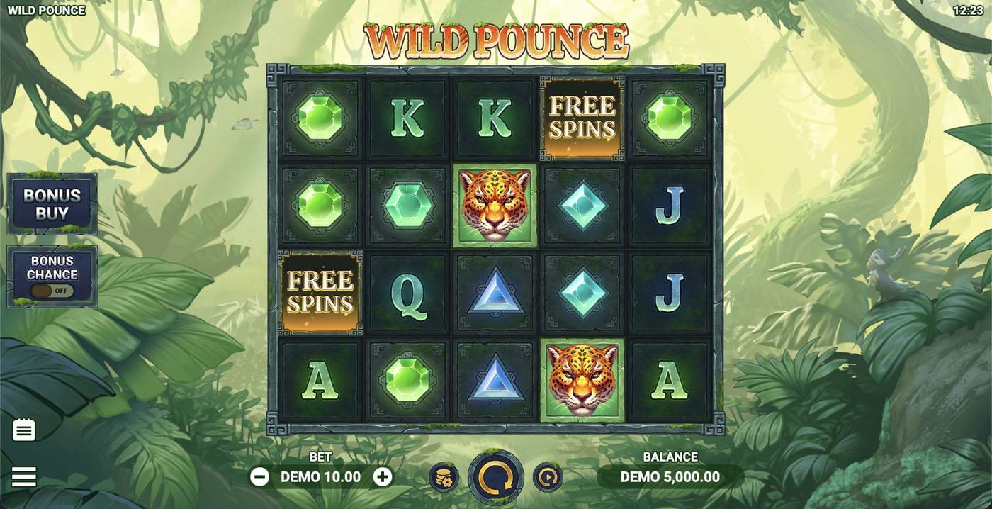 Wild Pounce: image of main menu