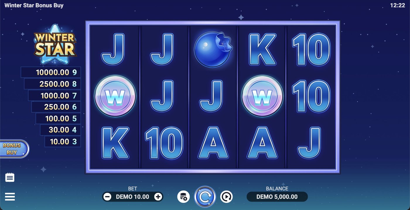 Winter Star Bonus Buy: image of main menu