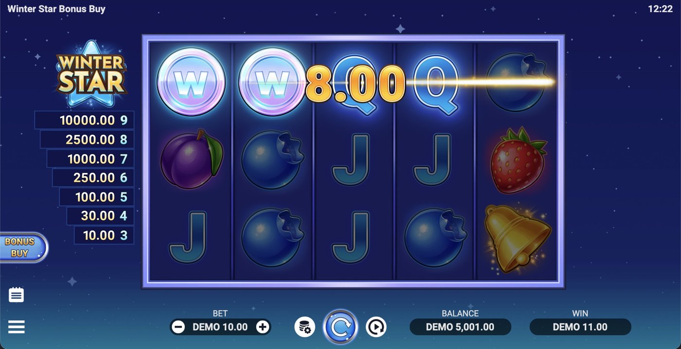 Winter Star Bonus Buy: image of winning