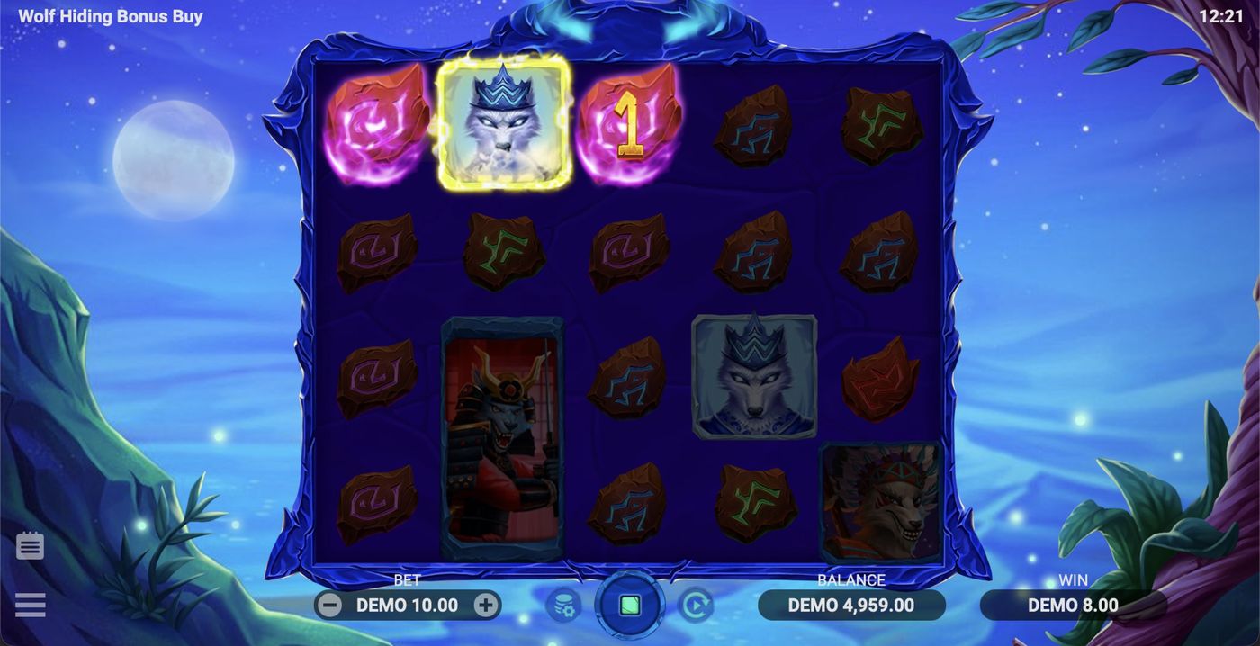 Wolf Hiding Bonus Buy: image of winning