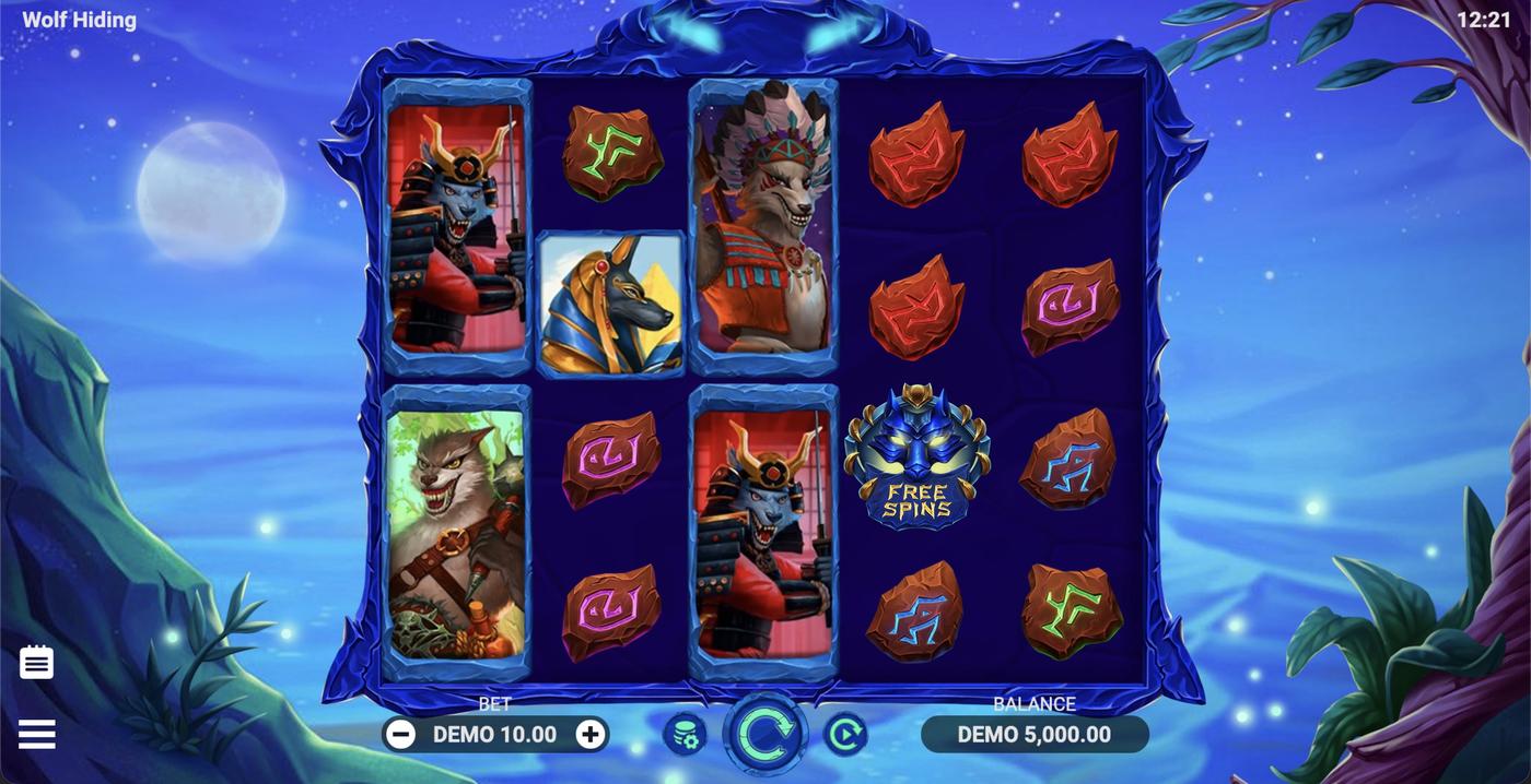 Wolf Hiding: image of main menu