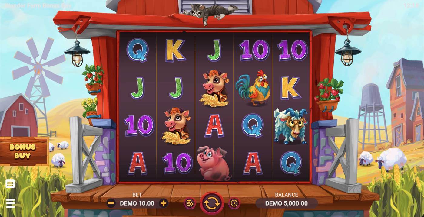 Wonder Farm Bonus Buy: image of main menu
