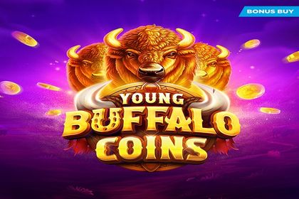 Young Buffalo Coins Online Slot Logo