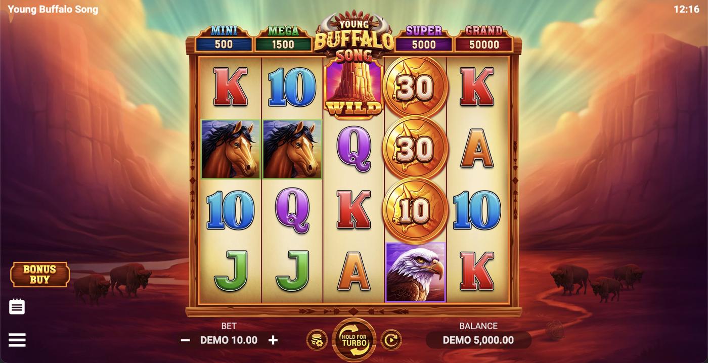Young Buffalo Song: image of main menu