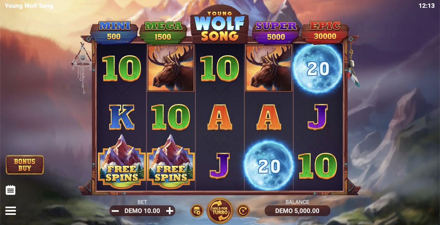 Young Wolf Song: image of main menu