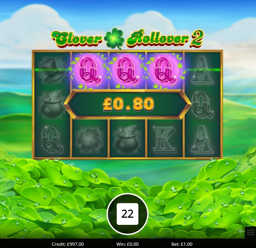 Clover Rollover 2: image of winning