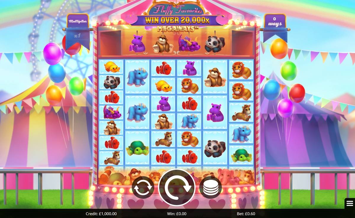 Fluffy Favourites Megaways: image of main menu