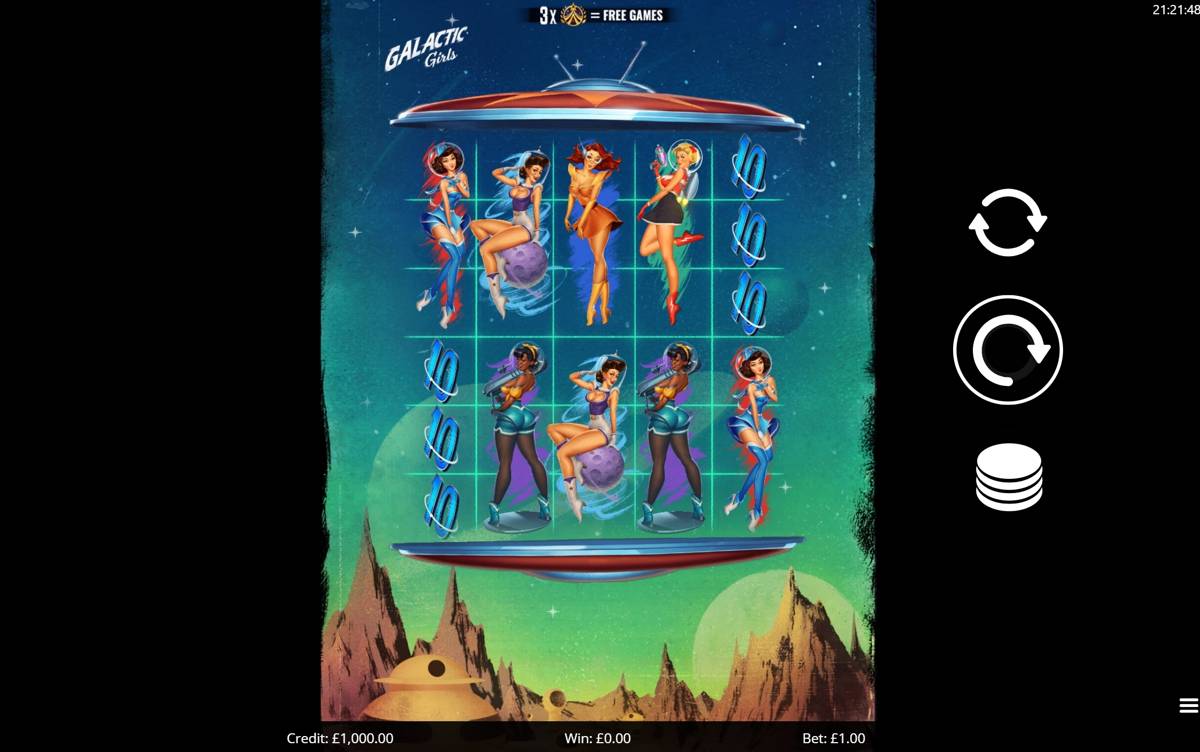 Galactic Girls: image of main menu