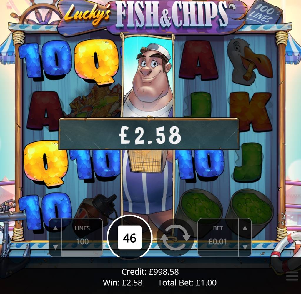 Lucky's Fish and Chips: image of winning