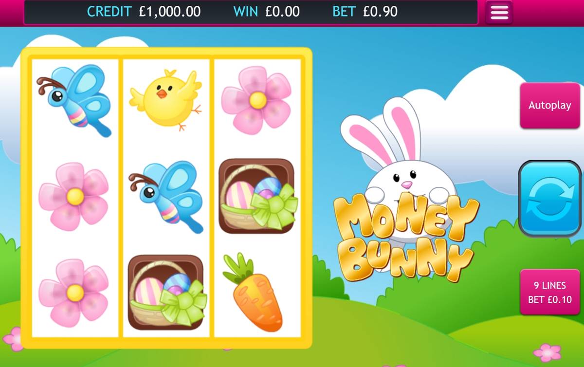Money Bunny: image of main menu