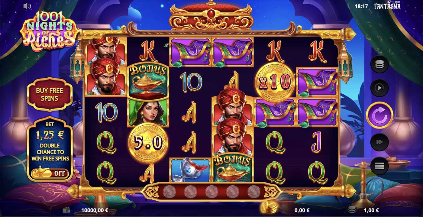 1001 Nights of Riches: image of main menu