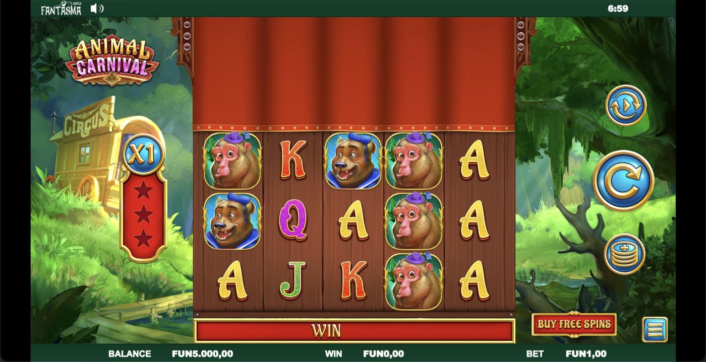 Animal Carnival: image of main menu