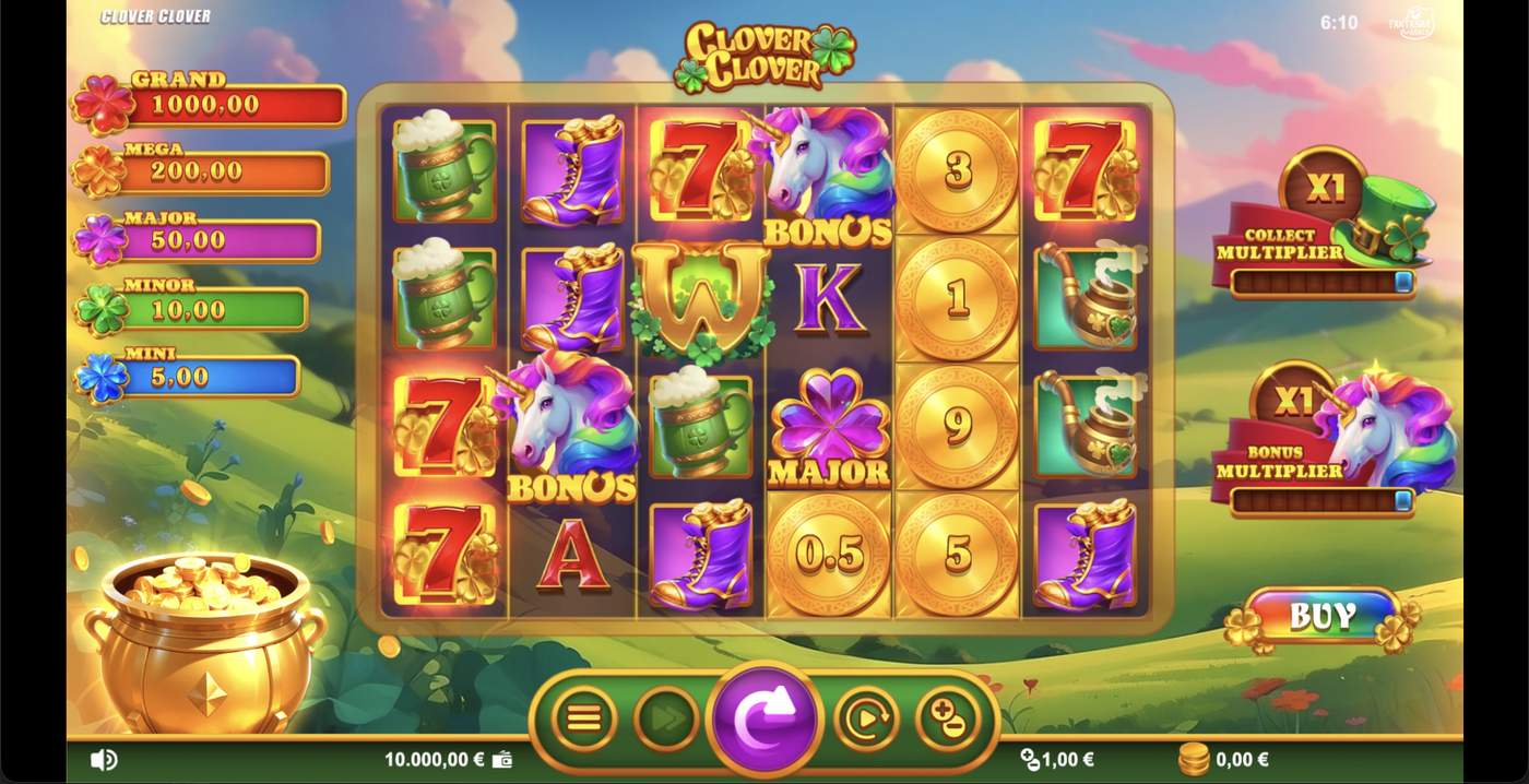 Clover Clover: image of main menu
