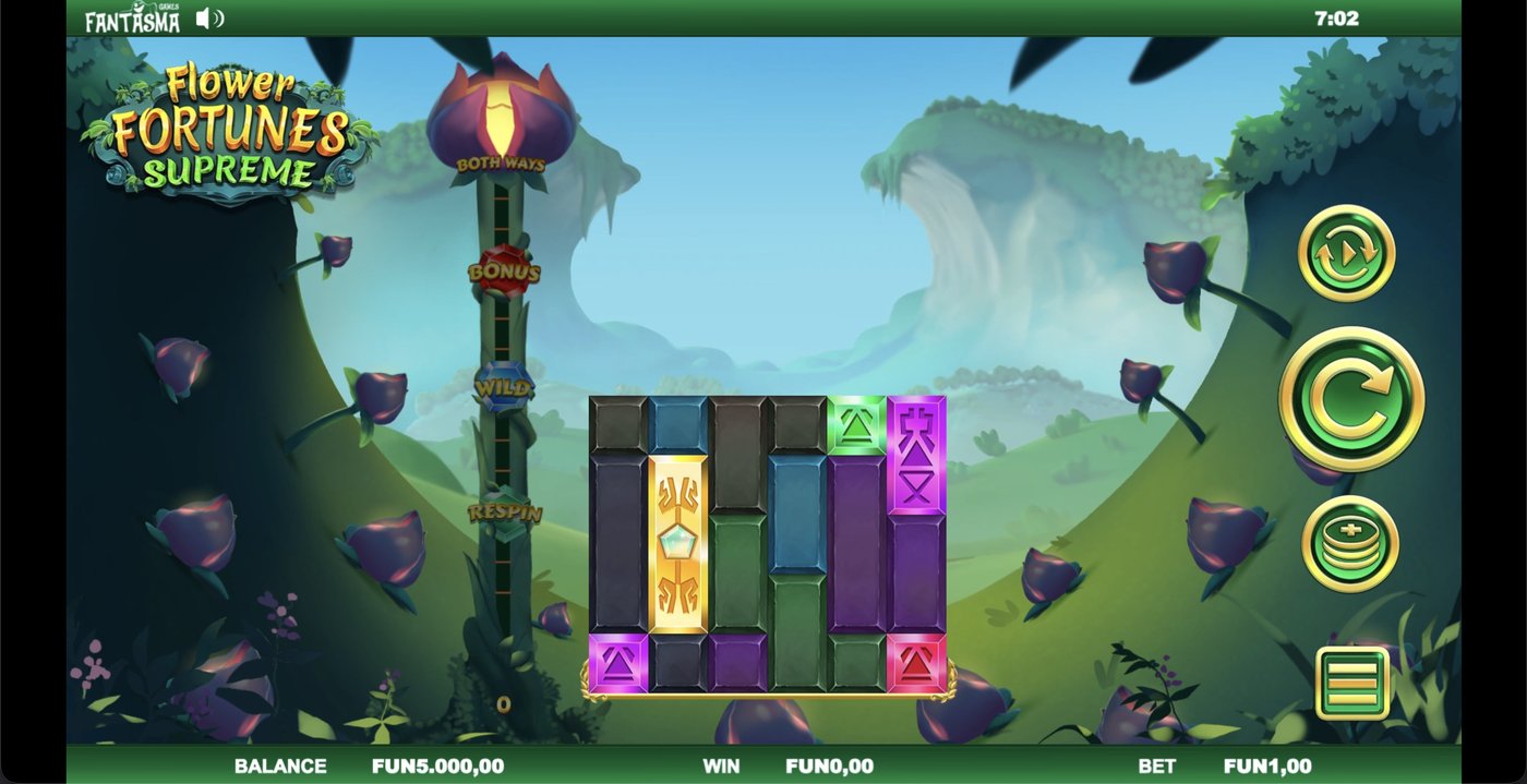 Flower Fortunes Supreme: image of main menu