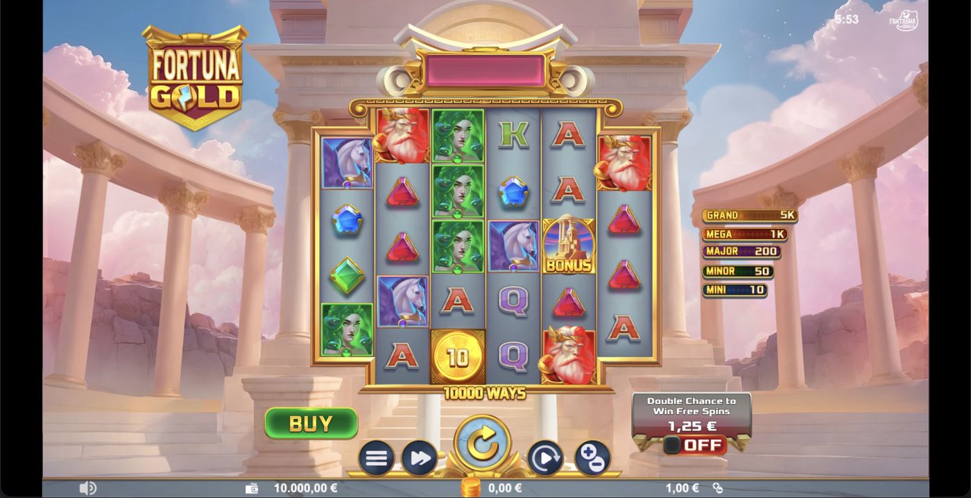 Fortuna Gold: image of main menu