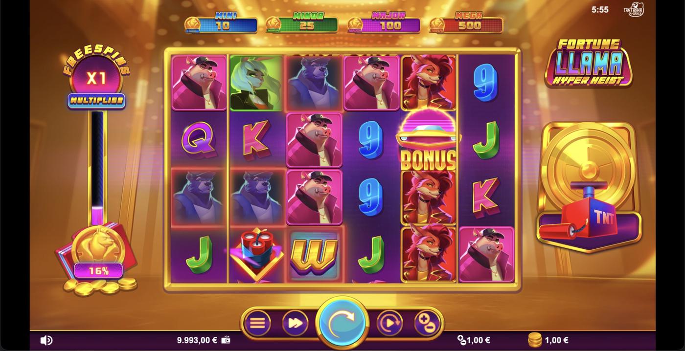 Fortune Llama Hyper Heist: image of winning