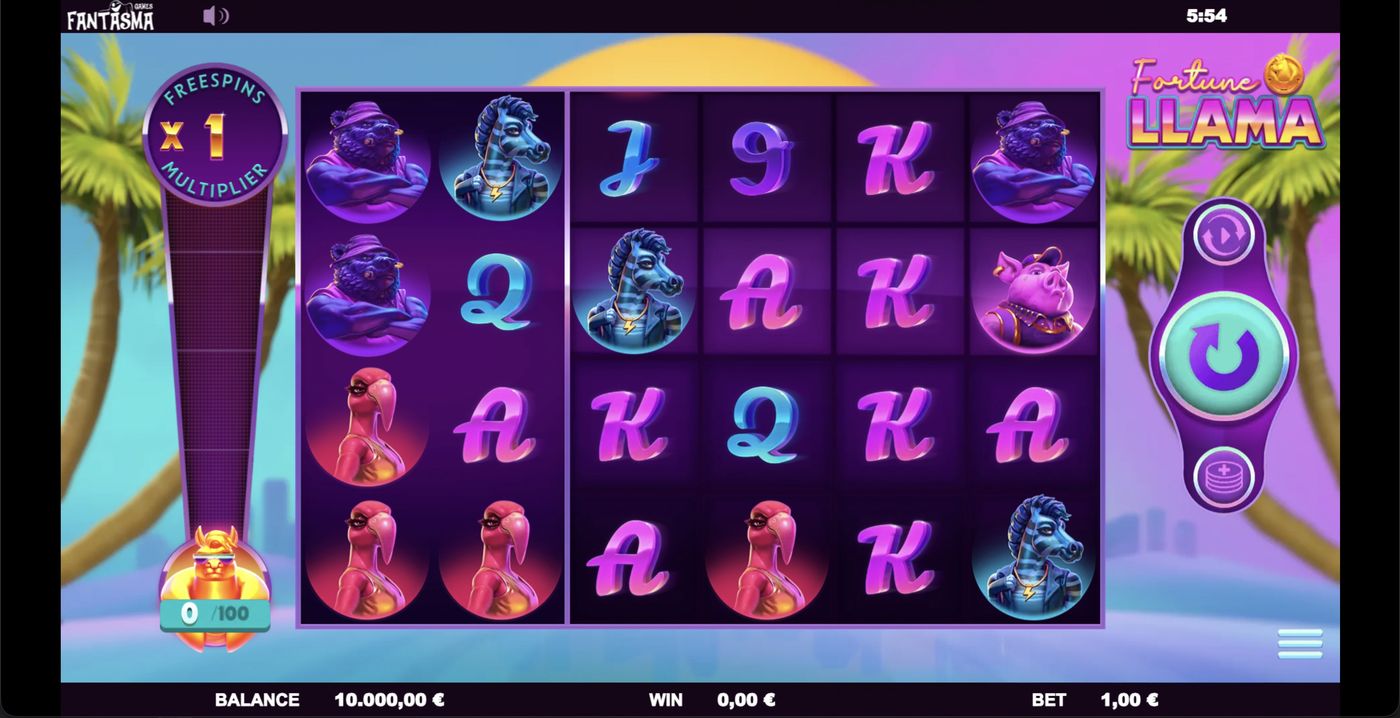 Fortune Llama: image of main menu