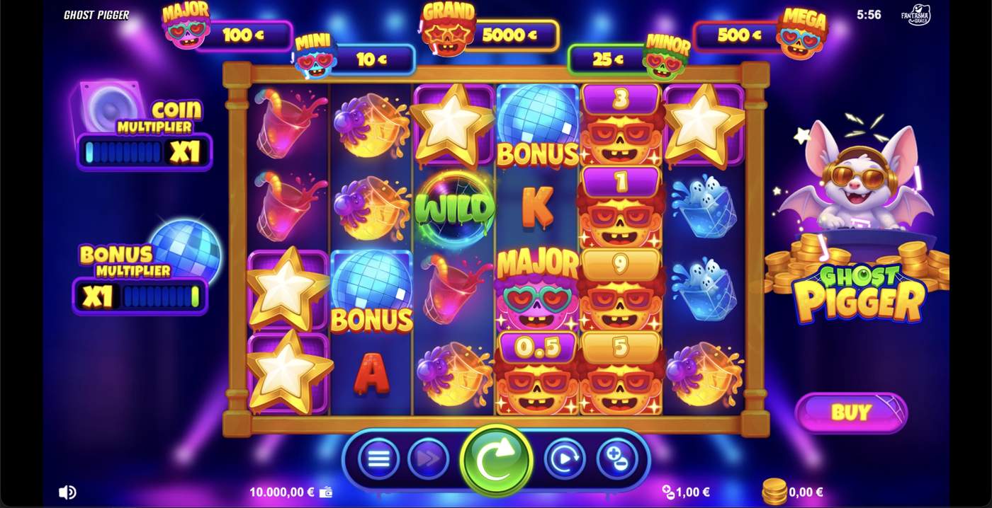 Ghost Pigger: image of main menu
