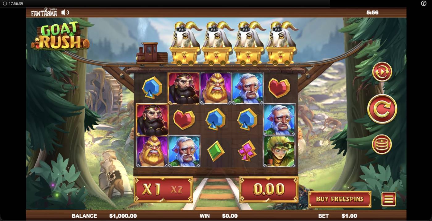 Goat Rush: image of main menu