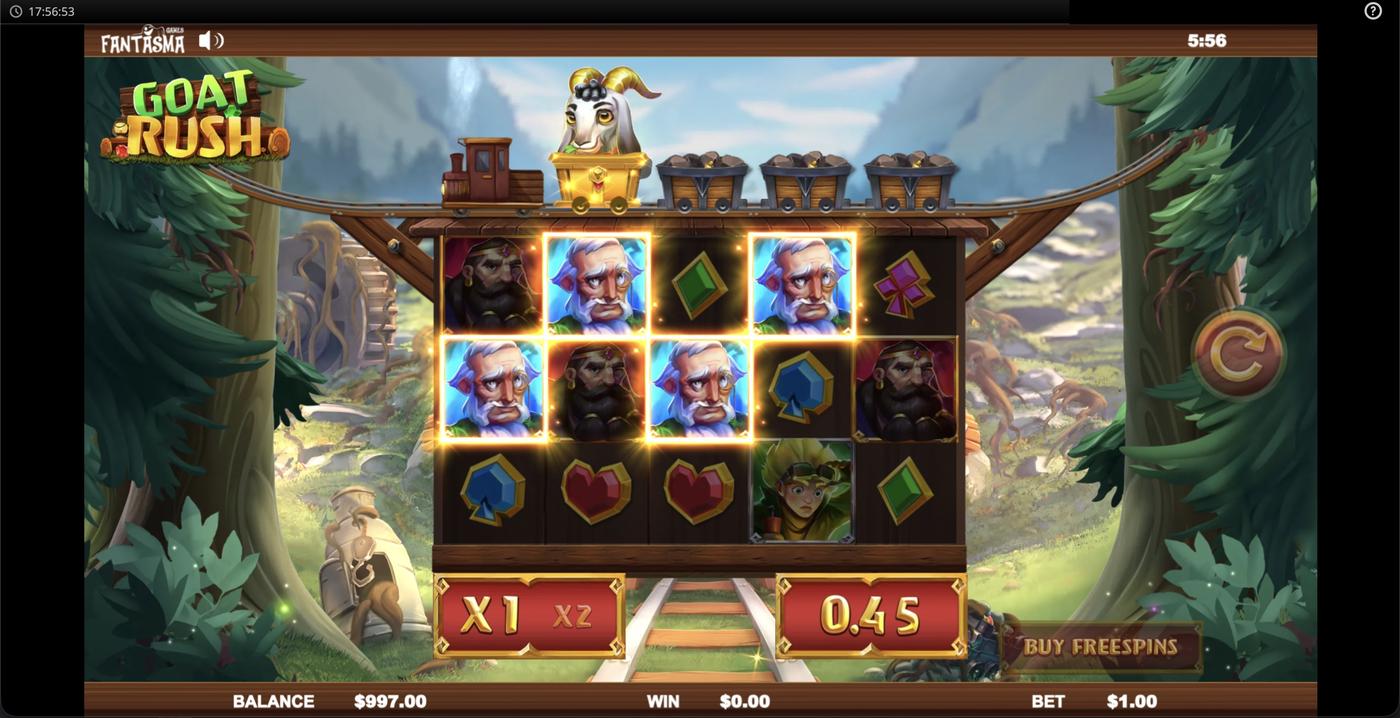 Goat Rush: image of winning