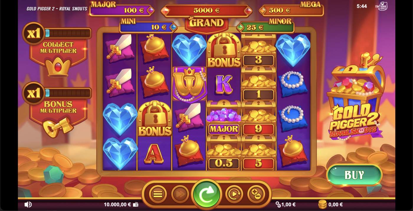 Gold Pigger 2 Royal Snouts: image of main menu