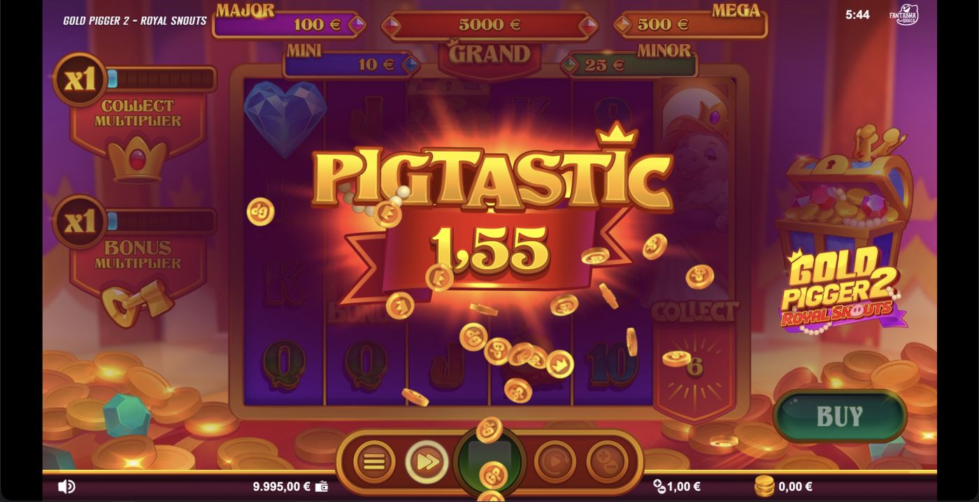Gold Pigger 2 Royal Snouts: image of winning