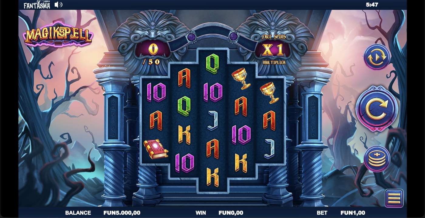 Magikspell: image of main menu