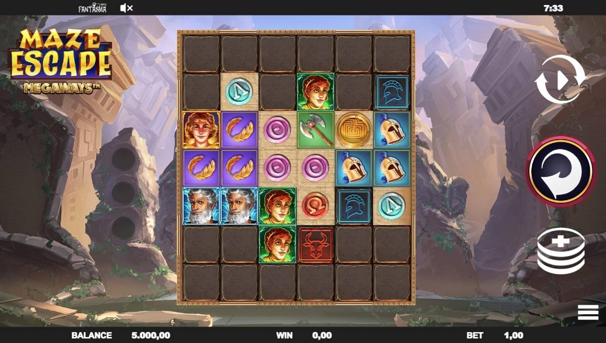 Maze Escape Megaways: image of main menu