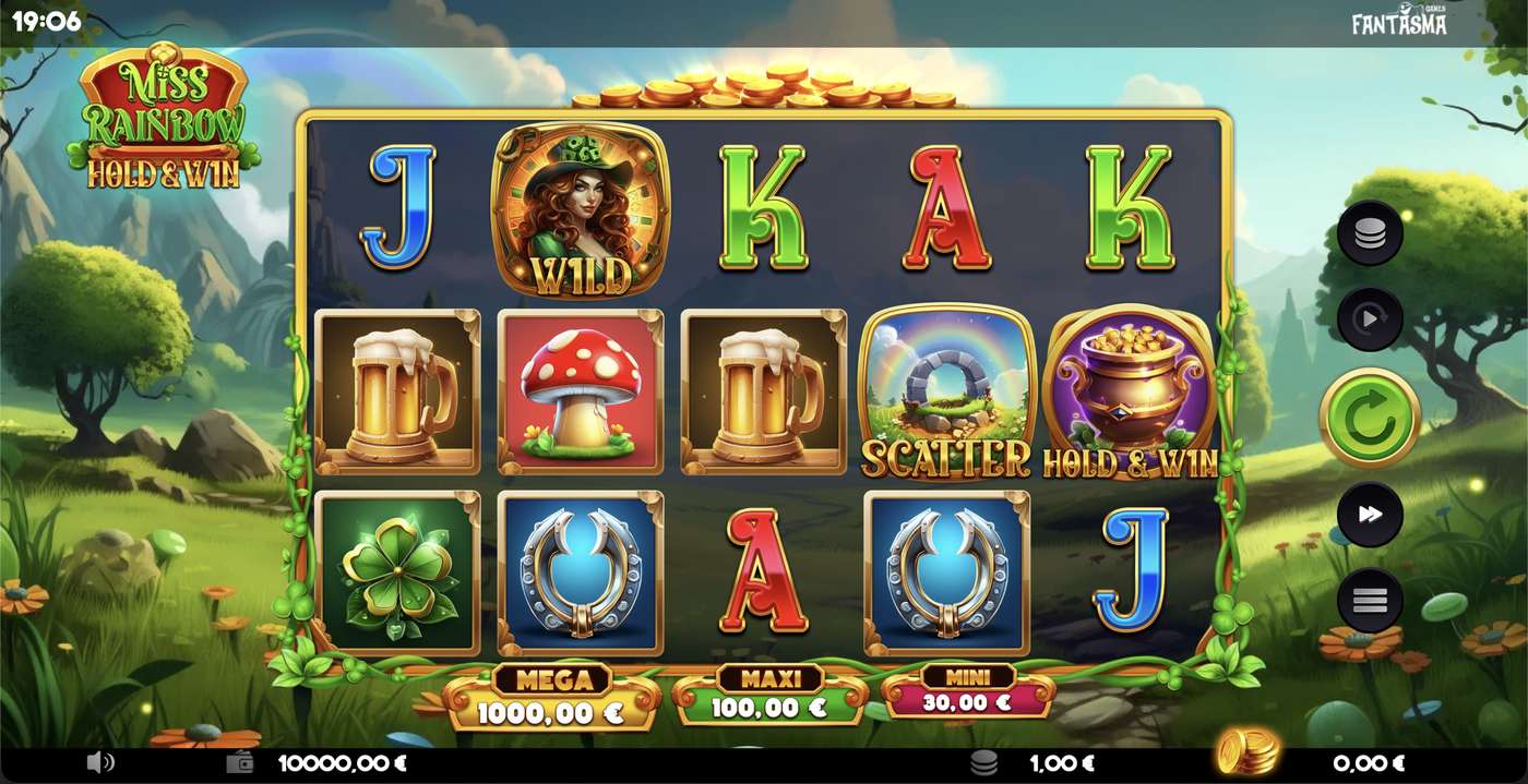 Miss Rainbow: Hold & Win: image of main menu
