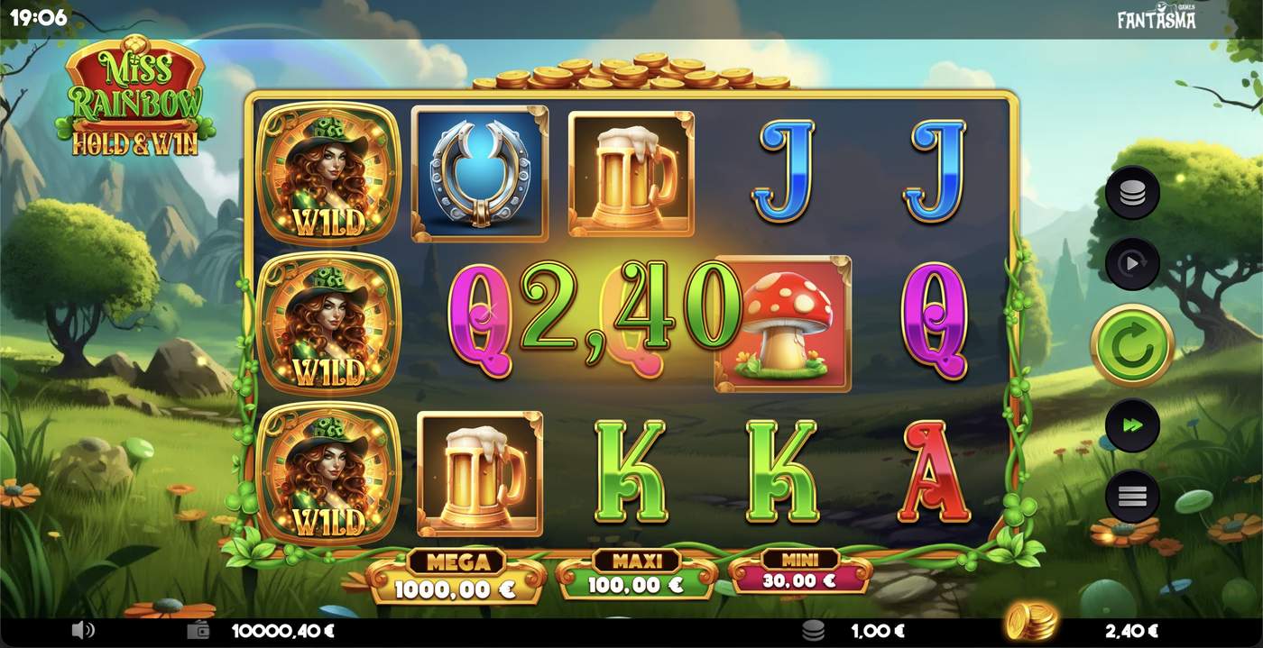 Miss Rainbow: Hold & Win: image of winning