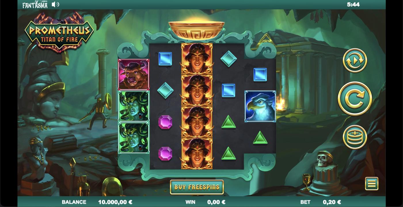 Prometheus Titan of Fire: image of main menu